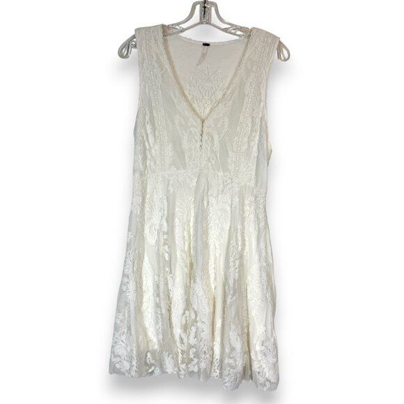 Free People Sleeveless Reign Over Me Dress Mini Lace Retro Cottagecore Boho 6 - Picture 14 of 14